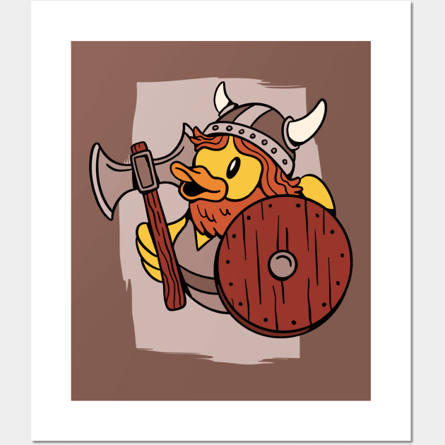 Cute Viking Rubber Ducky // Squeaky Duck Viking Wall Art by Now Boarding